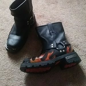 Xelement steel toe bike boots size 7